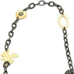 lia sophia Modesto Necklace NEW WITH TAG🏷 gun metal & gold tone